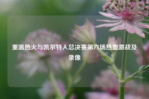 重温热火与凯尔特人总决赛第六场热血激战及录像