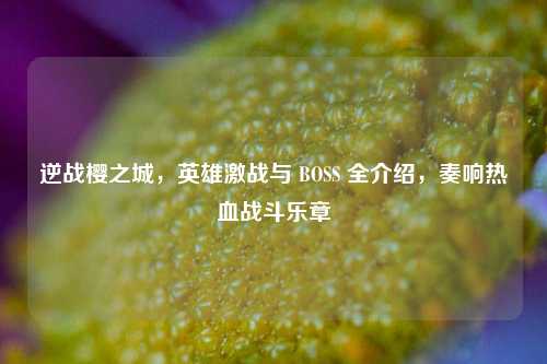 逆战樱之城，英雄激战与 BOSS 全介绍，奏响热血战斗乐章