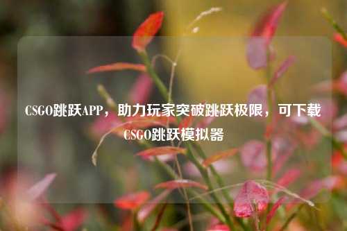 CSGO跳跃APP，助力玩家突破跳跃极限，可下载CSGO跳跃模拟器